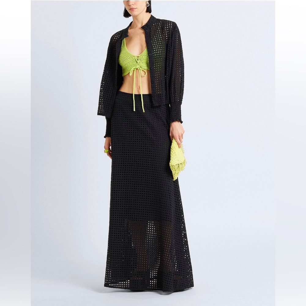 Chic Black Crochet Set
